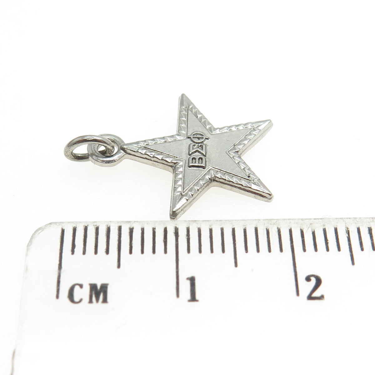 925 Sterling Silver Vintage 1964 Founders Day Beta Sigma Phi Star Charm Pendant