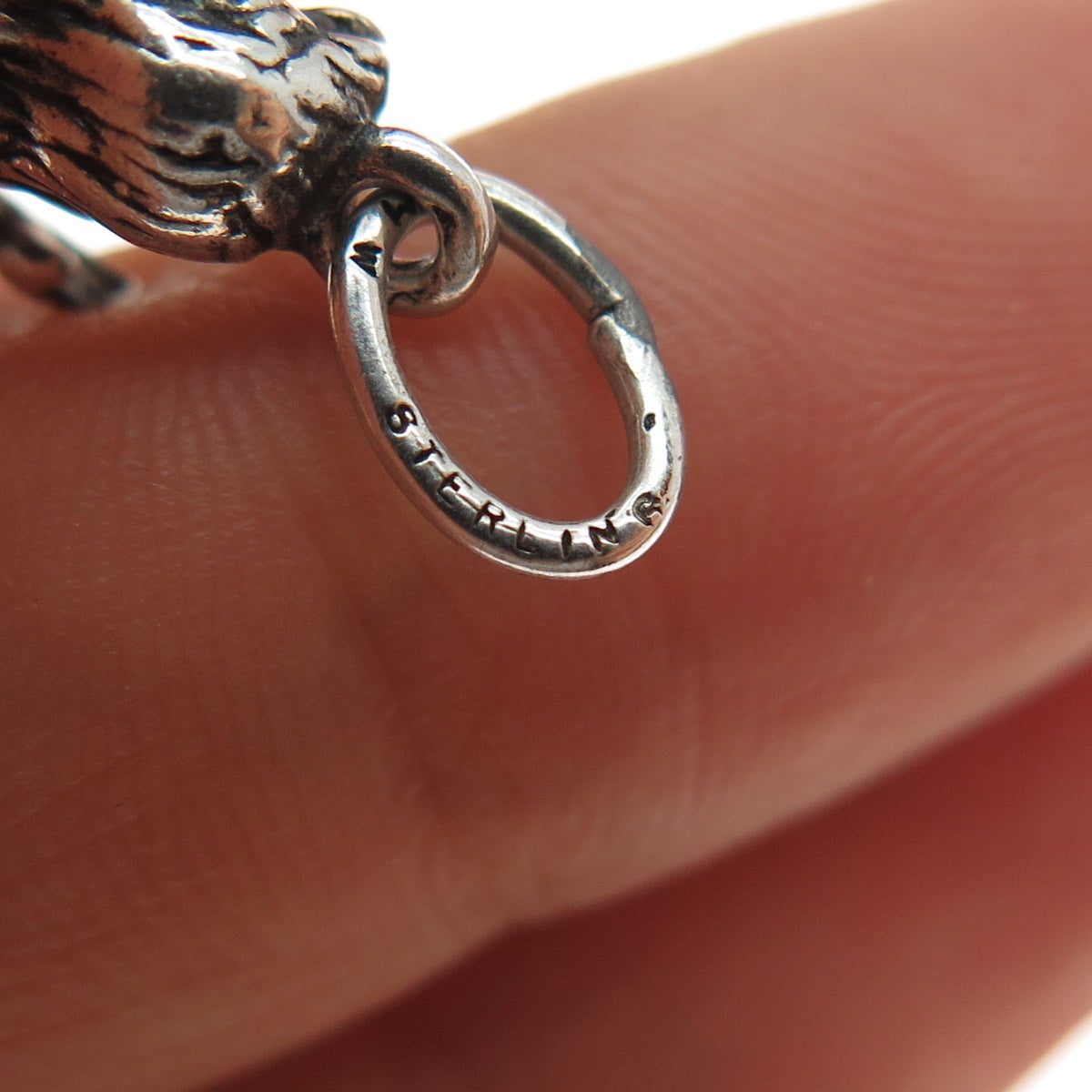 925 Sterling Silver Vintage Hula Dance Oxidized Charm Pendant