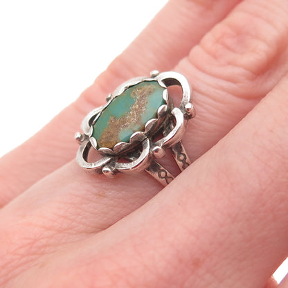 Maisels Indian Old Pawn Sterling Silver Vintage Royston Turquoise Ring Size 5.75