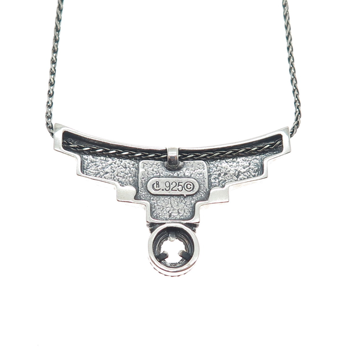 CAROLYN POLLACK & MILOR 925 Sterling Silver Vintage Multi-Gem Chain Necklace 18"