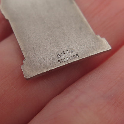 SK & F 925 Sterling Silver Vintage Achievement Religious Charm Pendant