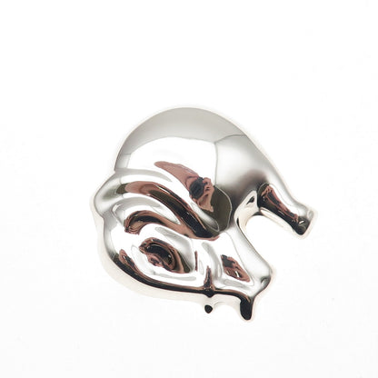 925 Sterling Silver Vintage Mexico Elephant Pin Brooch / Pendant