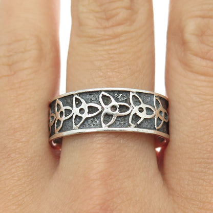 925 Sterling Silver Vintage Celtic Trinity Knot Band Ring Size 13.25