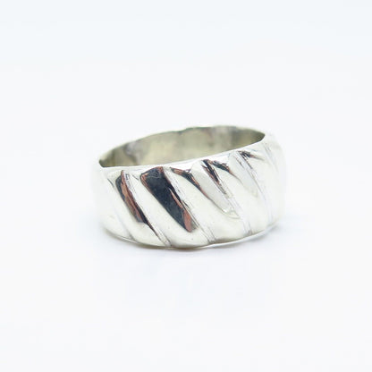 925 Sterling Silver Vintage Rubbed Ring Size 6.5
