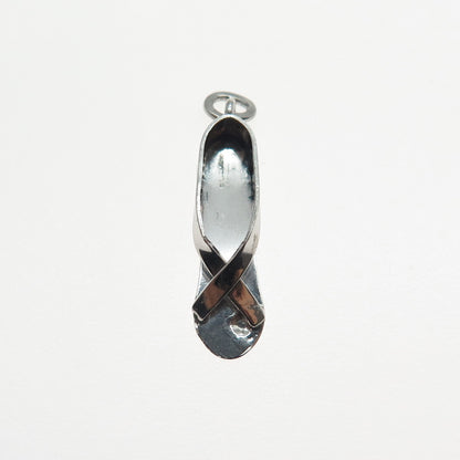 Joseph M. Shanholtz 925 Sterling Antique Art Deco Shoe Oxidized Mini 3D Pendant