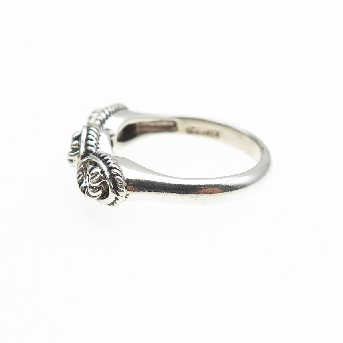 BARSE 925 Sterling Silver Vintage Swirl Oxidized Ring Size 8