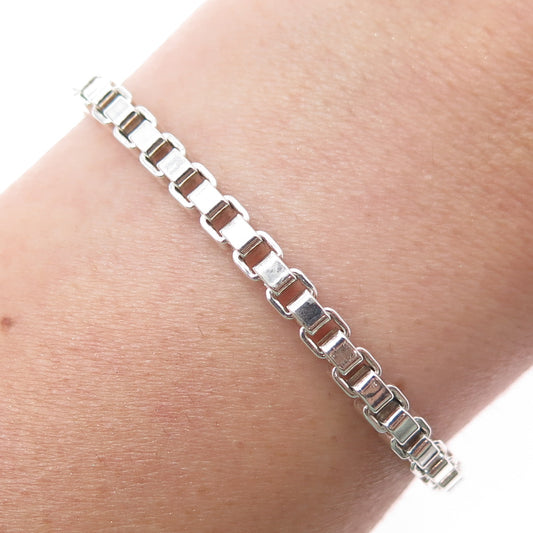 TIFFANY & CO. 925 Sterling Silver Vintage Venetian Link Bracelet 7.25"