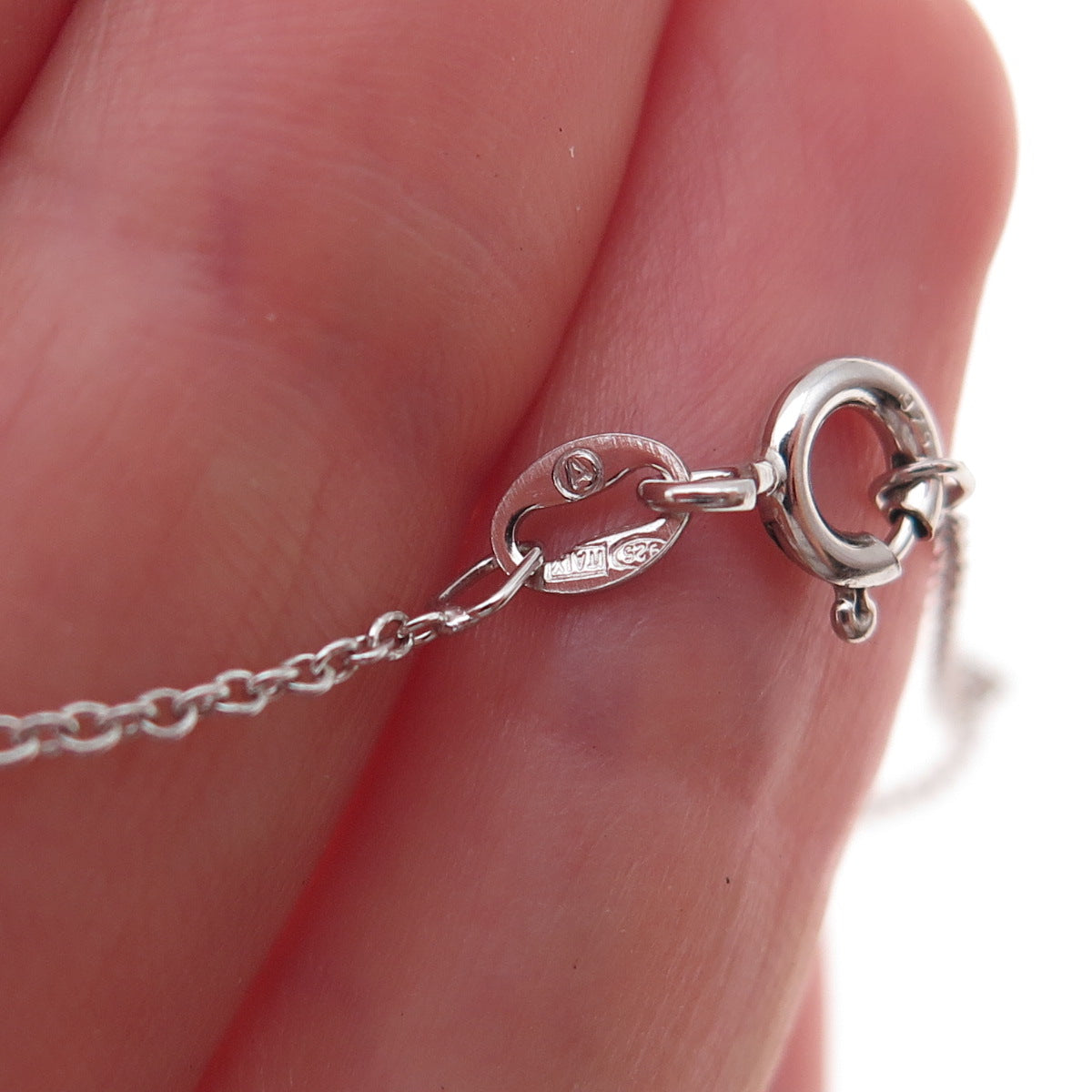 Jane Seymour 925 Sterling Silver Real Diamond Mom Heart Cable Chain Necklace 18"