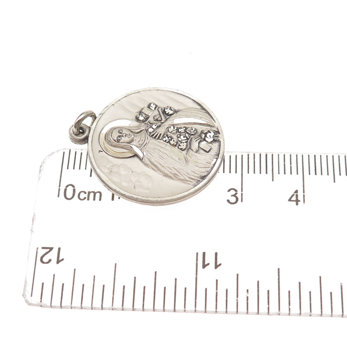 Creed 925 Sterling Silver Vintage St. Teresa of Calcutta Medal Charm Pendant