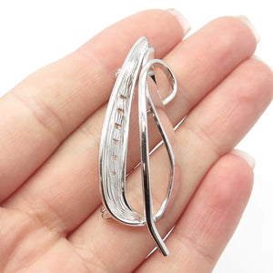 925 Sterling Silver Vintage Vargas Leaf Pin Brooch