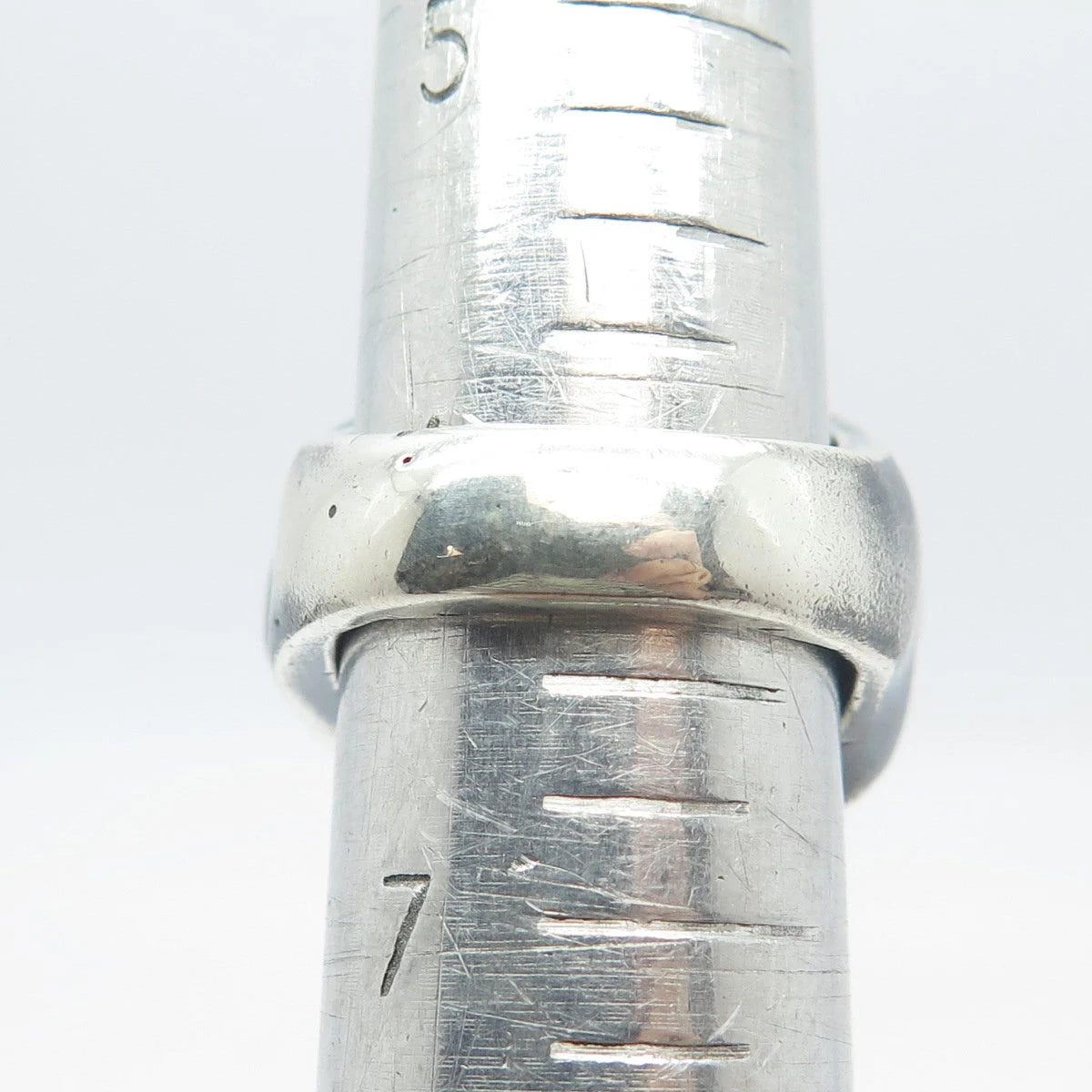 925 Sterling Silver Vintage Taxco Ribbed Shell Ring Size 6.25