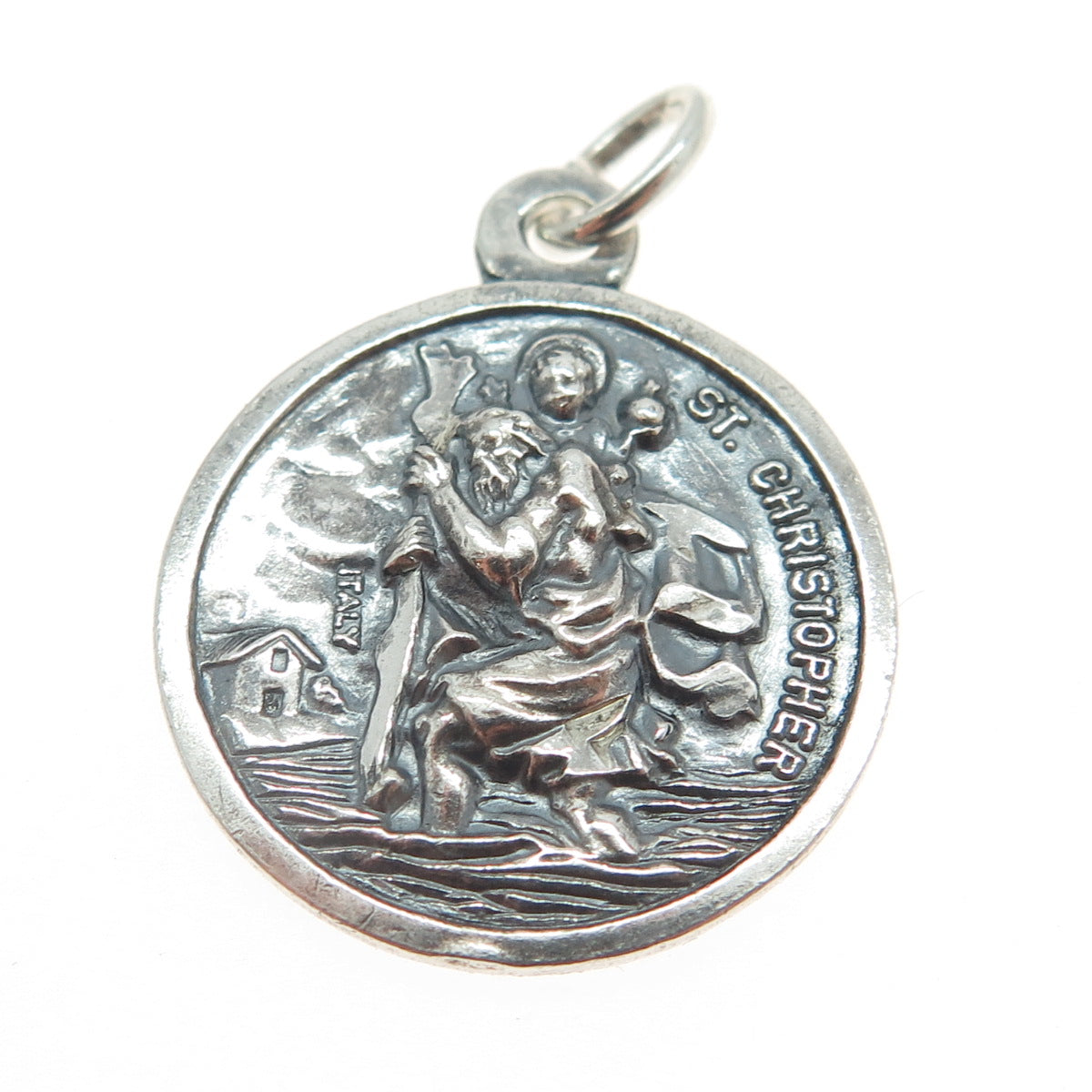 925 Sterling Silver Vintage Pope Joannes XXIII Pontifex Max. Religious Pendant