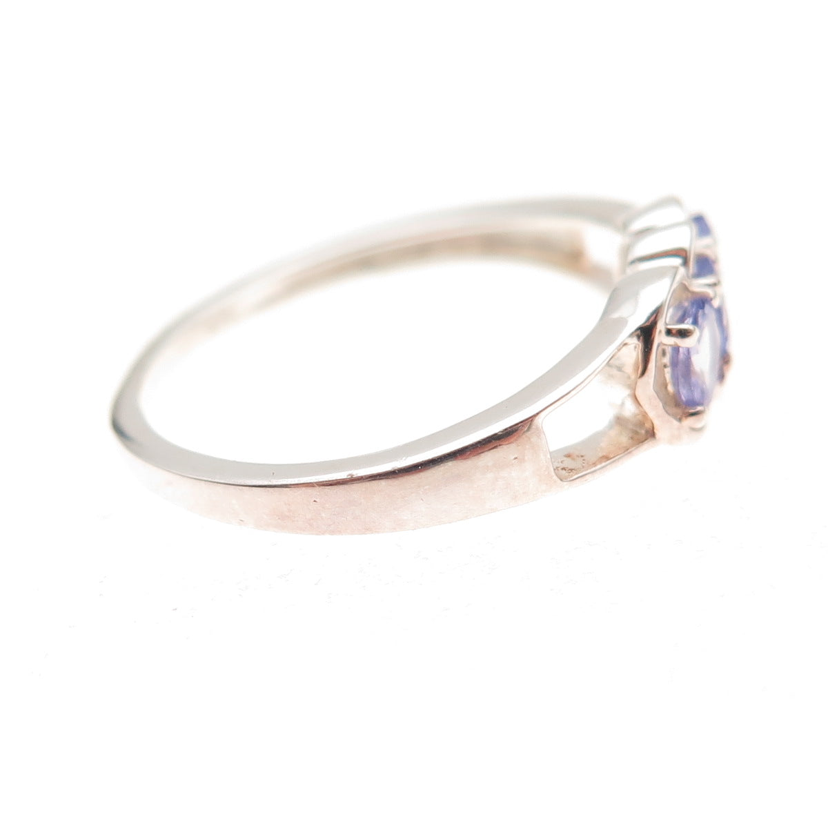 Chuck Clemency 925 Sterling Silver Real Oval-Cut Tanzanite Ring Size 8