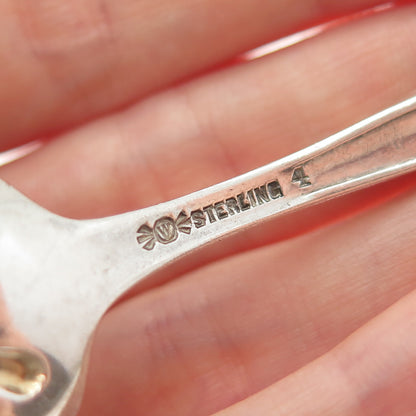FRANK M. WHITING 925 Sterling Antique 1892 Chicago States & Cities Dessert Spoon
