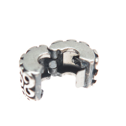 PANDORA 925 Sterling Silver Swirl Oxidized Clip Charm