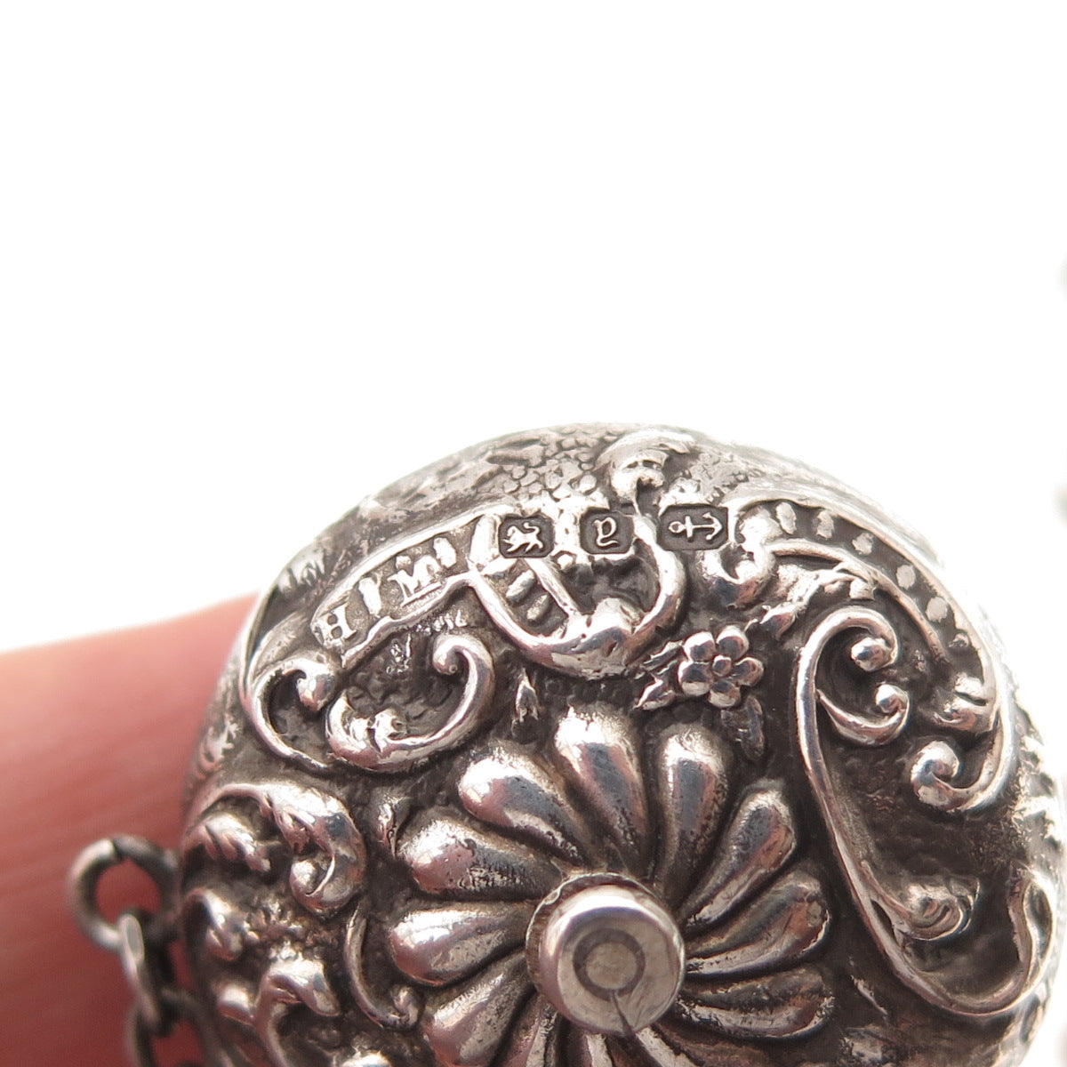 Henry Matthews 925 Sterling Silver Antique 1900 Birmingham Chatelaine Chain Fob