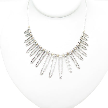 OR PAZ PZ 925 Sterling Silver Vintage Israel Modernist Chain Necklace 16-18"