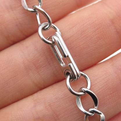 925 Sterling Silver Vintage Curb Link Bracelet 6.75"