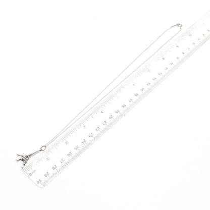 Tiffany & Co. 925 Sterling Silver Vintage Eiffel Tower Cable Chain Necklace 18"