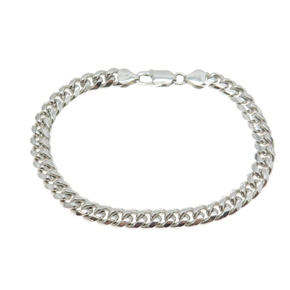 925 Sterling Silver Italy Cuban Link Bracelet 8.75"