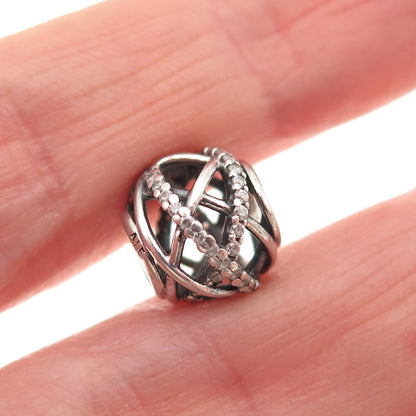 PANDORA 925 Sterling Silver C Z Sparkling Galaxy Slide Bead Charm