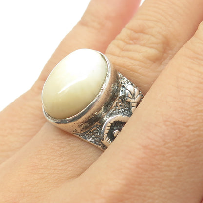 SILPADA 925 Sterling Silver Real Milky Quartz Ring Size 7.5