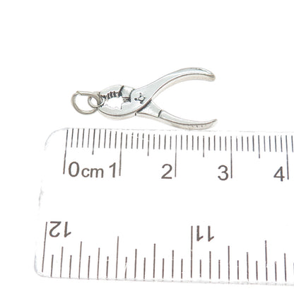 925 Sterling Silver Vintage Pliers Charm Pendant