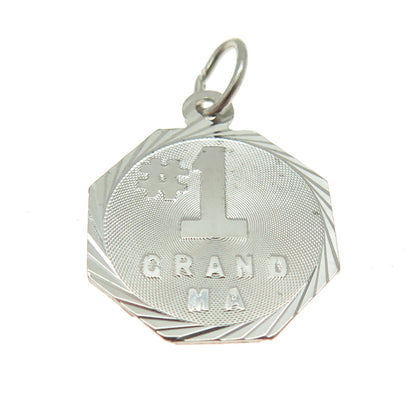 925 Sterling Silver Vintage "No 1 Grandma" Pendant