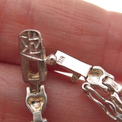 M.R.F. RESOURCES 925 Sterling Silver Real Blue Topaz Bracelet 7.25"