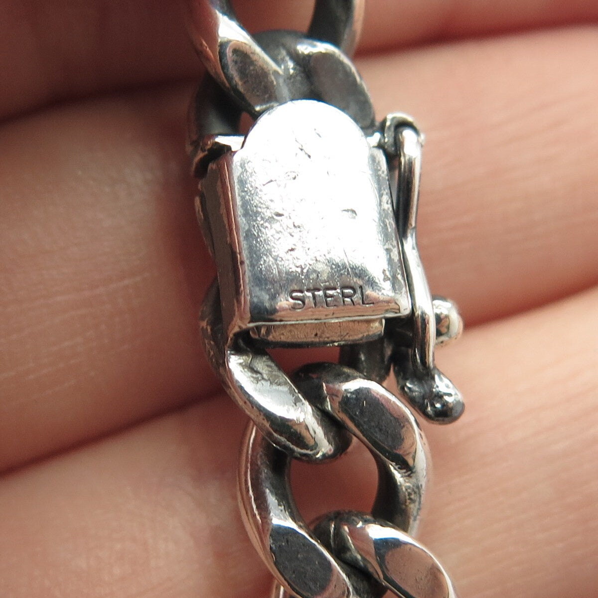 925 Sterling Silver Vintage "Donald" Personalized ID Cable Link Bracelet 6.75"