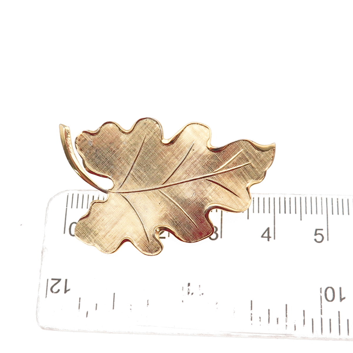 Carl Art 925 Sterling Silver Gold Plated Vintage Oak Leaf Pin Brooch