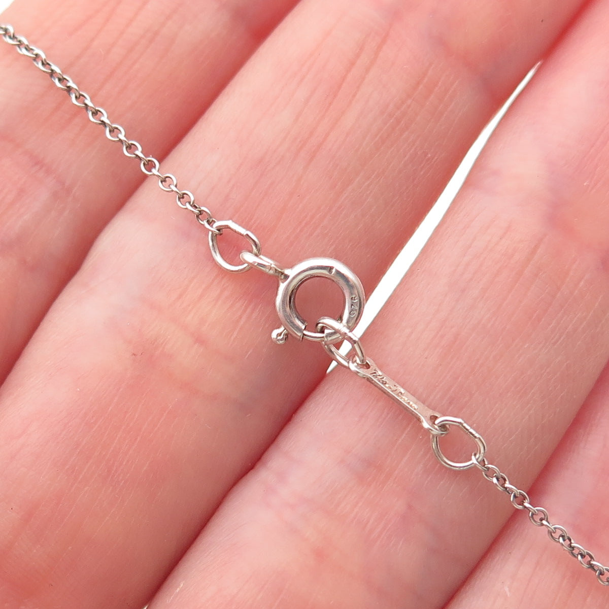 Tiffany & Co. Paloma Picasso Sterling Silver Vintage Loving Heart Necklace 16"