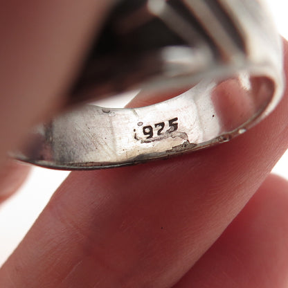 925 Sterling & 900 Silver Antique 1890-1917 Peru 1/2 Dinero Coin Ring Size 9.25