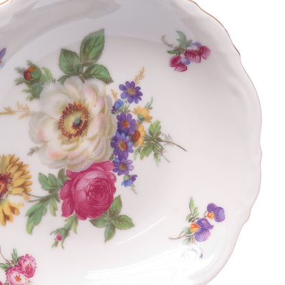 MITTERTEICH BAVARIA Antique SET of 2 "Meissen Floral" Porcelain Cabinet Plates