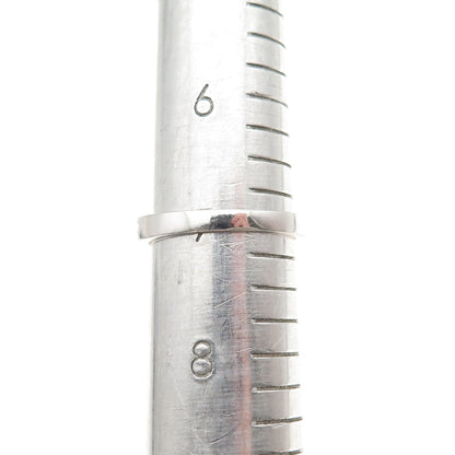 925 Sterling Silver Real Radiant-Cut Blue Topaz Floral Scroll Ring Size 7