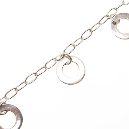 925 Sterling Silver Vintage Love Peace Strength Passion Friendship Bracelet 7"