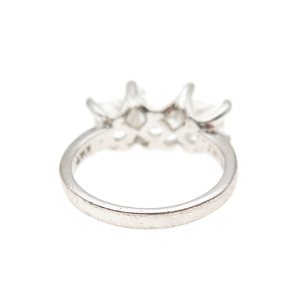 JCM Jacmel Mauritius 925 Sterling Silver Princess-Cut C Z Engagement Ring Size 5