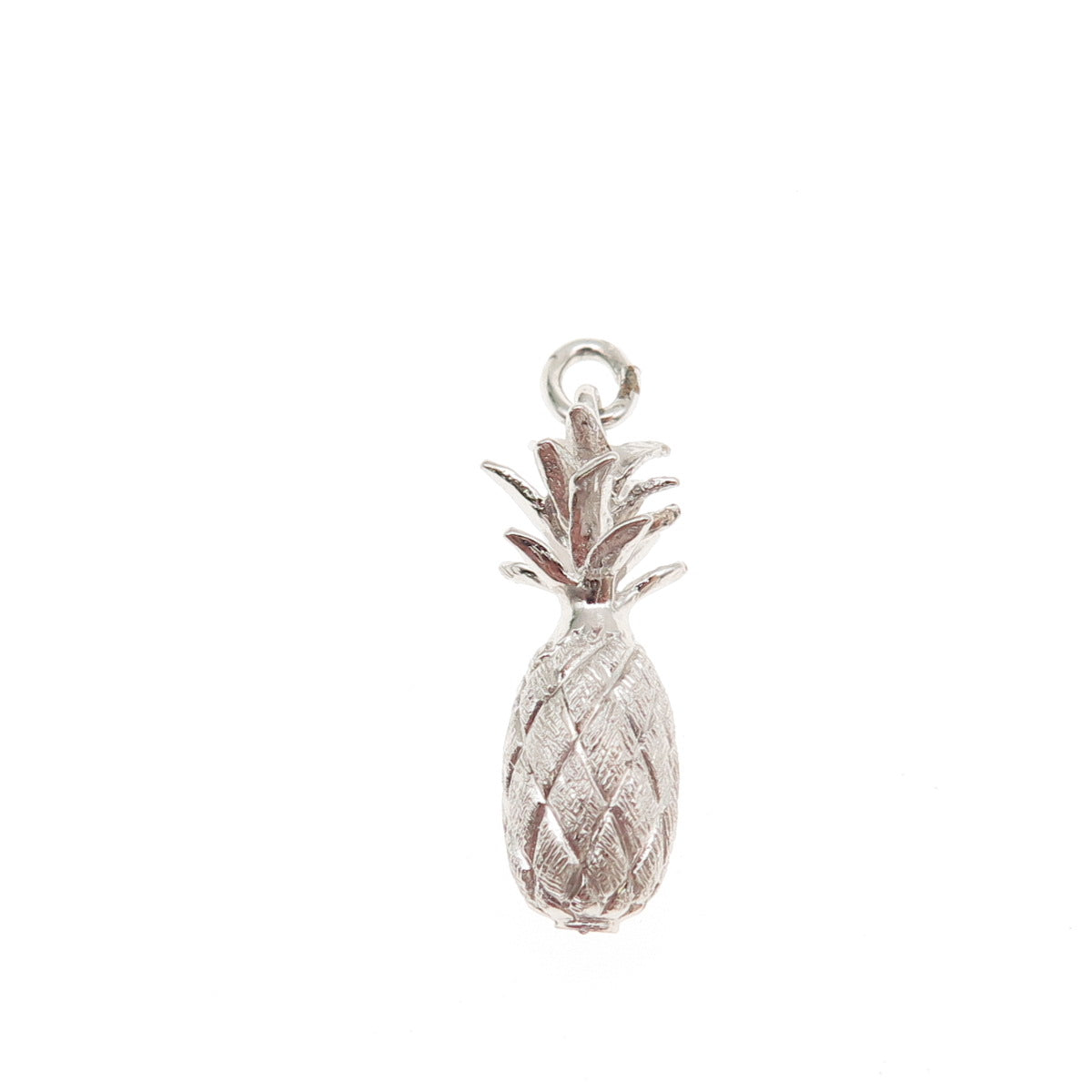 925 Sterling Silver Vintage Pineapple 3D Mini Charm Pendant