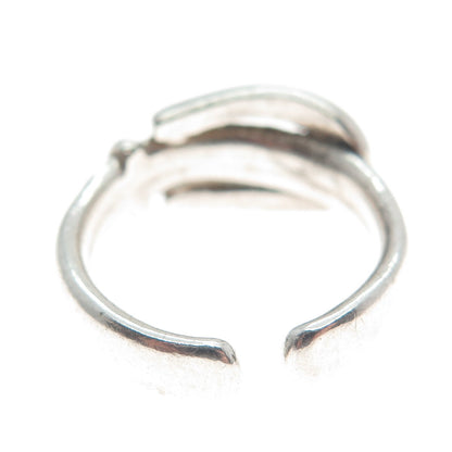 925 Sterling Silver Vintage Belt Buckle Adjustable Ring Size 6.75