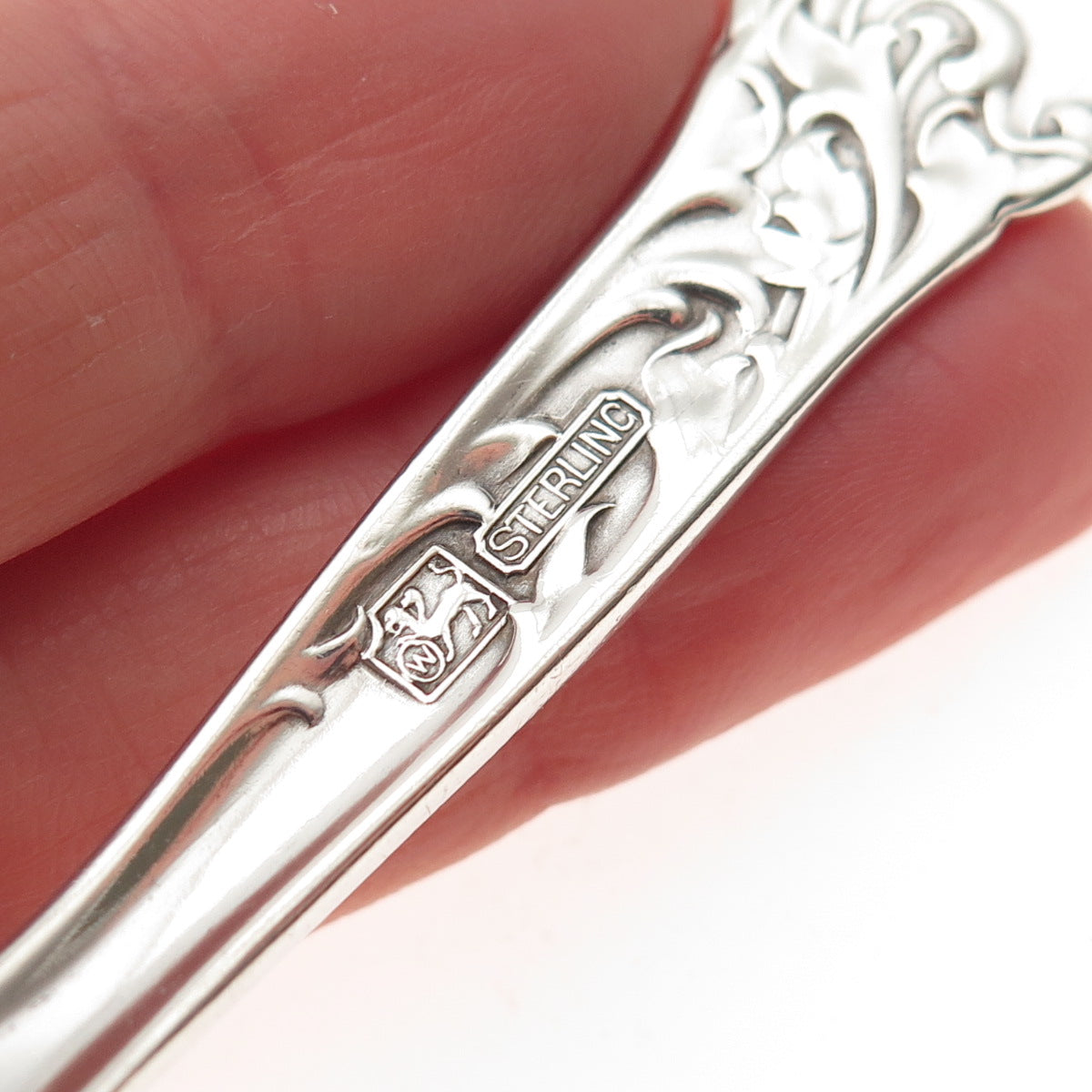 Whiting Mfg. 925 Sterling Silver Antique Art Deco New Amsterdam Coffee Spoon