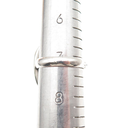 925 Sterling Silver Vintage Real Cabochon Chrysoprase Ring Size 7.25