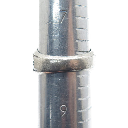 925 Sterling Vintage 1979 Real Blue Topaz Thomas Jefferson School Ring Size 8.25