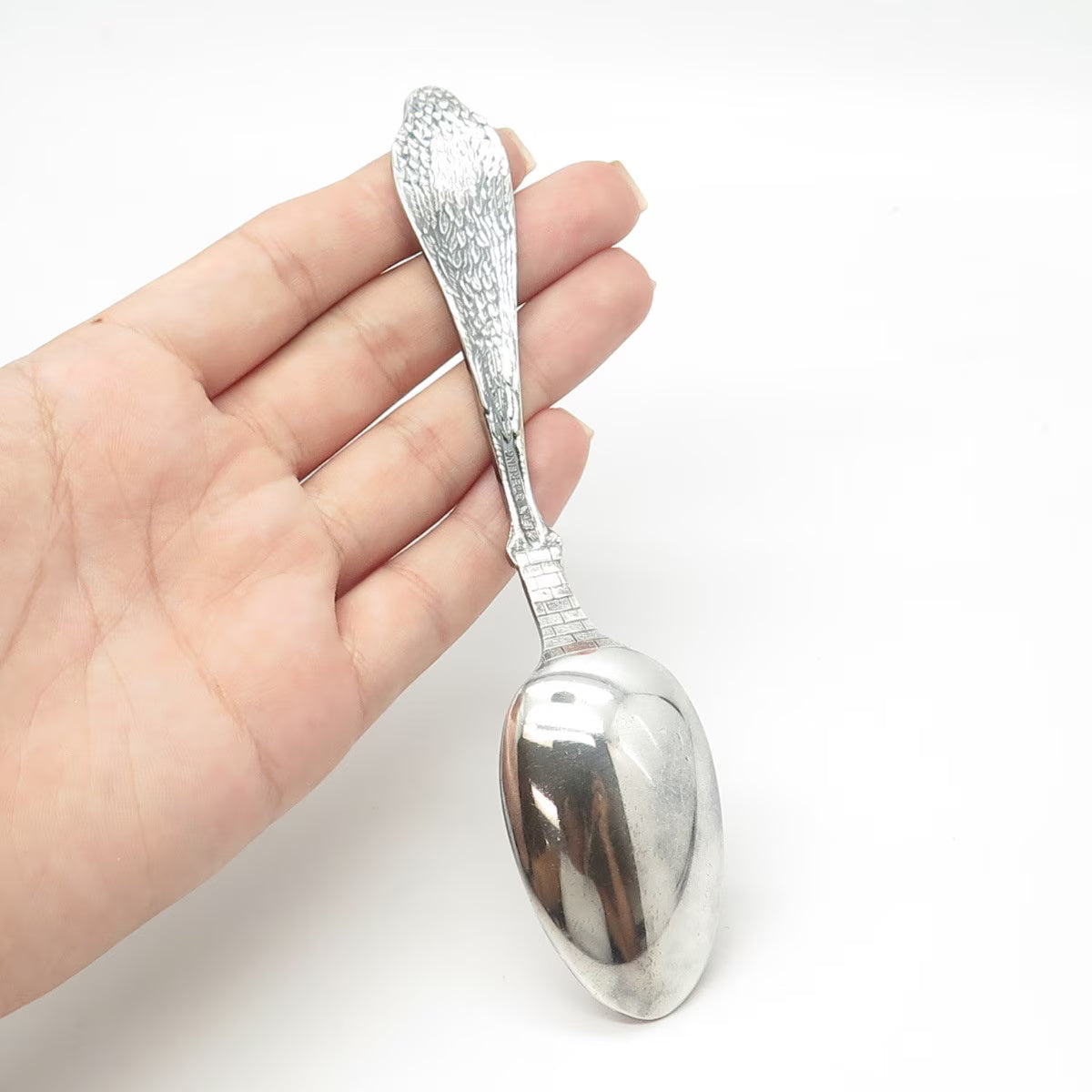925 Sterling Silver Antique Art Deco Reed & Barton Stork Birth Record Spoon