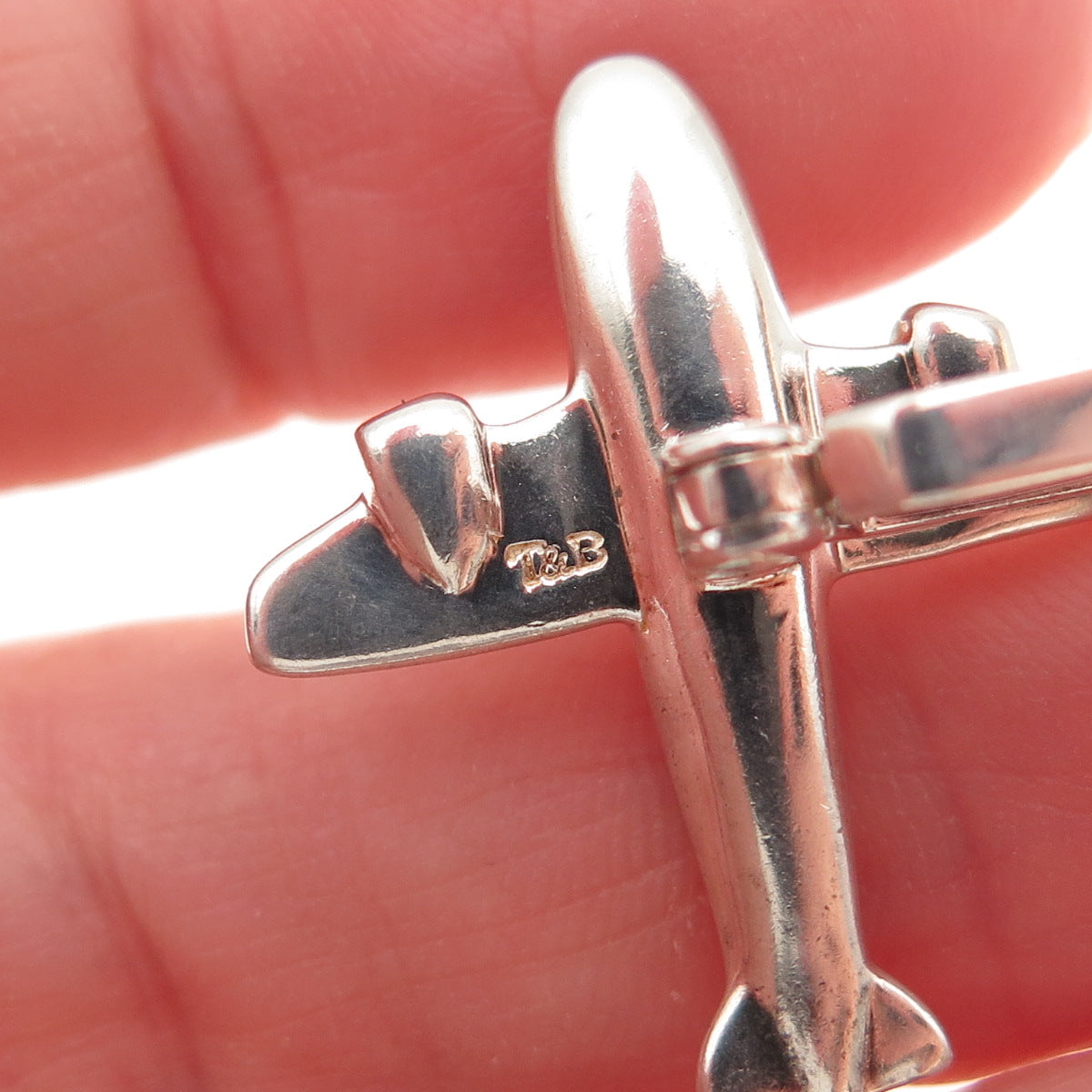 Thomas & Benno 925 Sterling Silver Vintage Airplane Cufflinks