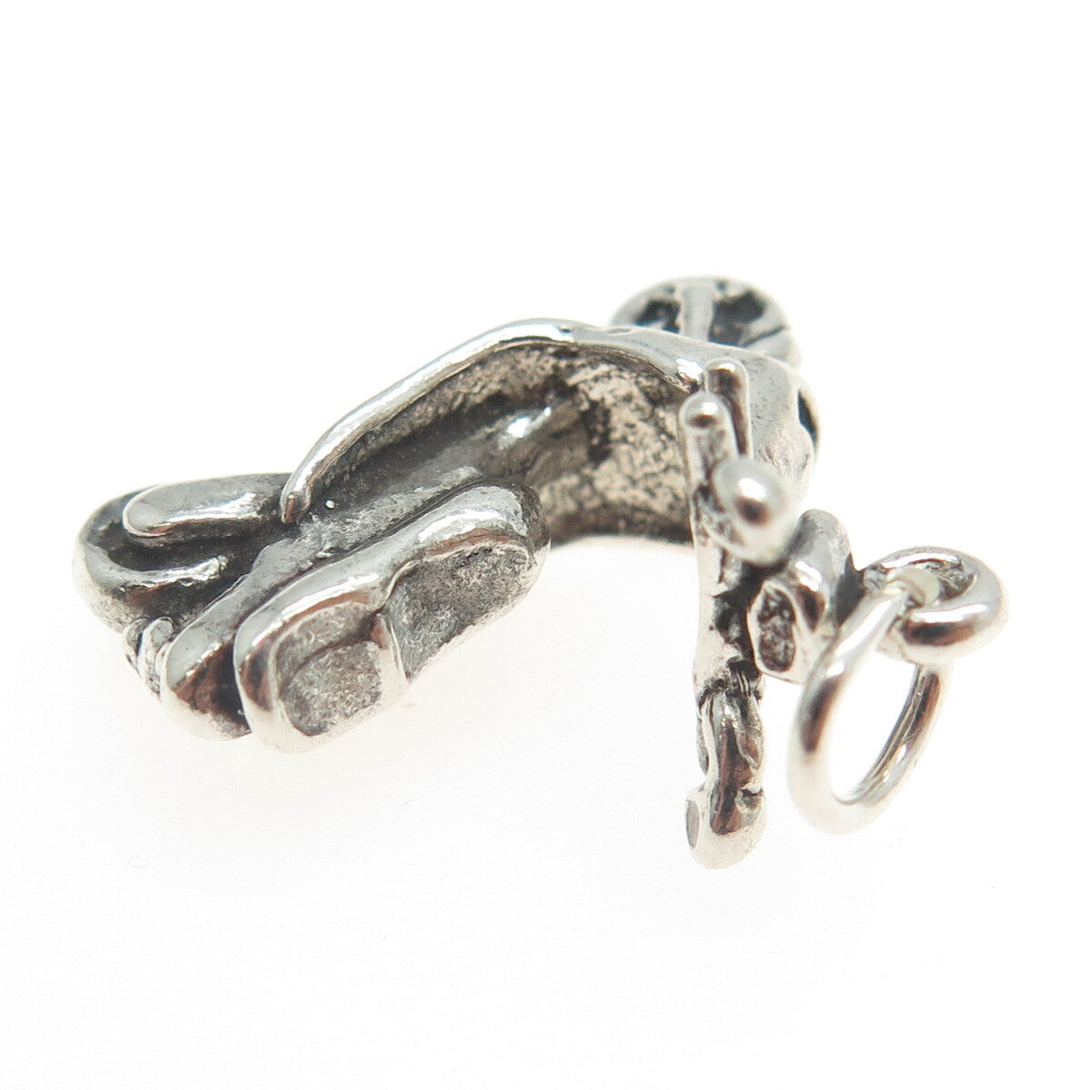 SUN WEST 925 Sterling Silver Vintage Scooter 3D Charm Pendant