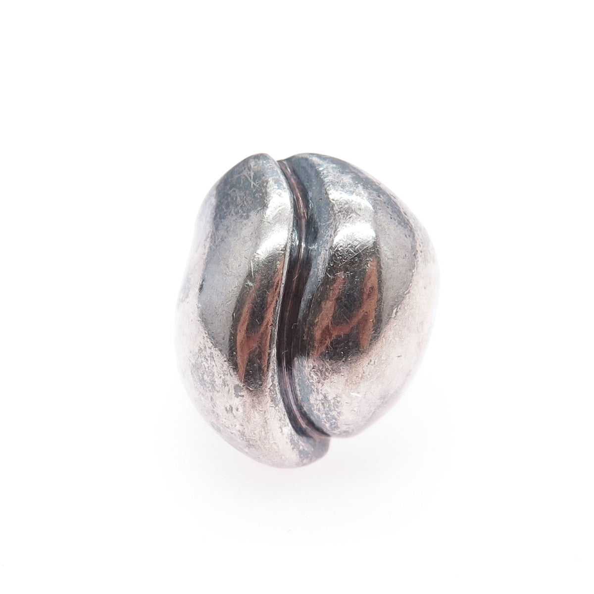 925 Sterling Silver Vintage Modernist Coffee Bean Oxidized Ring Size 6.25