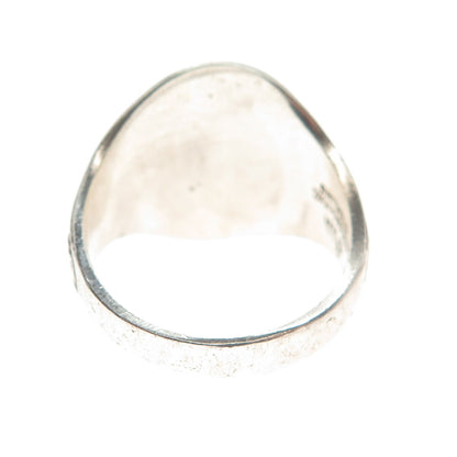 REED & CO NYC 925 Sterling Vintage 1973 Enamel JHS Shallow School Ring Size 8.5