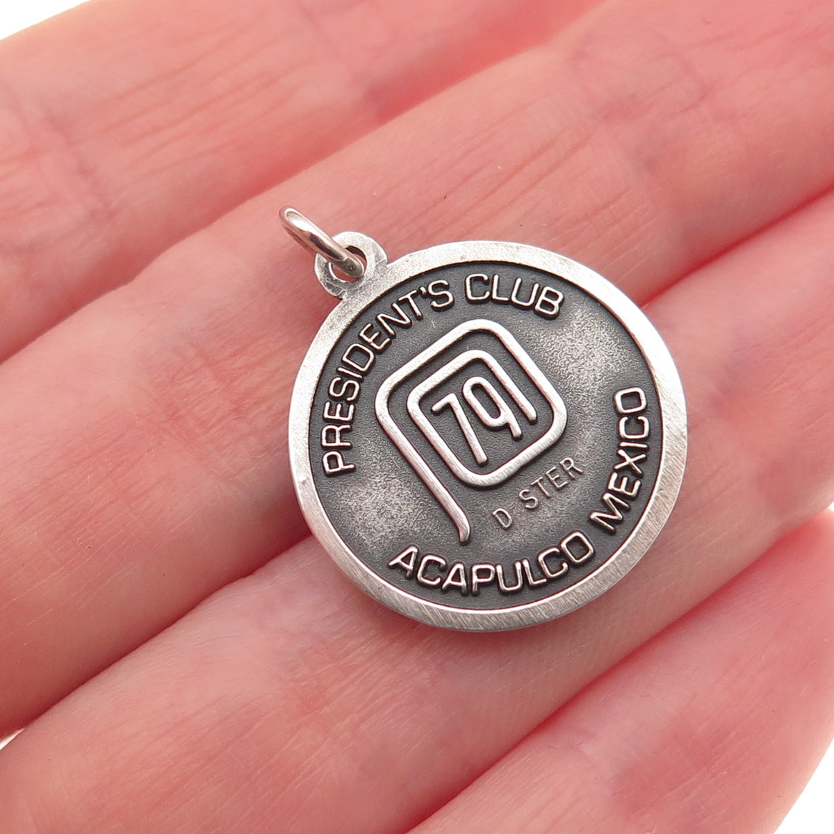 925 Sterling Silver Vintage 1979 President's Club Acapulco Mexico Charm Pendant