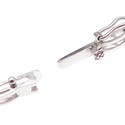 925 Sterling Silver Real Diamond Accent & Opal Bracelet 7"