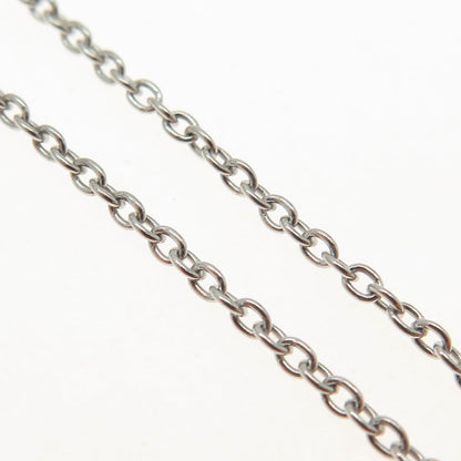 925 Sterling Silver Italy Cable Chain Necklace 16"